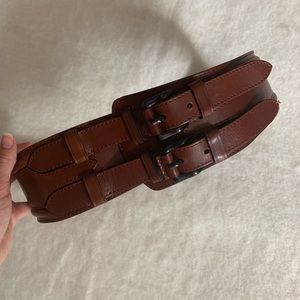 Burberry Prorsum Leather Equestrian  Belt